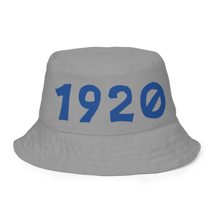 1920 & Ū-BÜ Reversible Bucket Hat - Blue on Grey