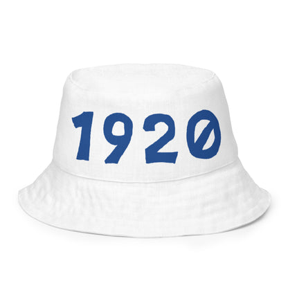 1920 & Ū-BÜ Reversible Bucket Hat - Blue on White