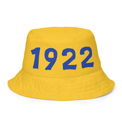 1922 & Ū-BÜ Reversible Bucket Hat - Blue on Gold