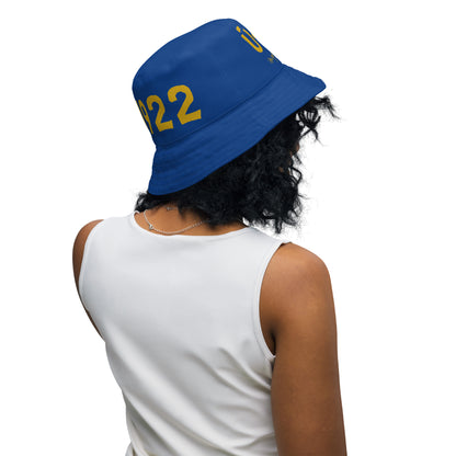 1922 & Ū-BÜ Reversible Bucket Hat - Gold on Blue