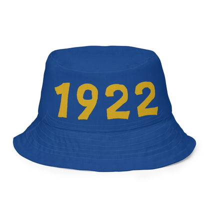 1922 & Ū-BÜ Reversible Bucket Hat - Gold on Blue