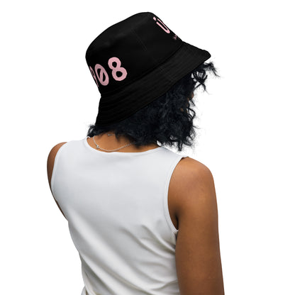 1908 & Ū-BÜ Reversible Bucket Hat - Pink on Black