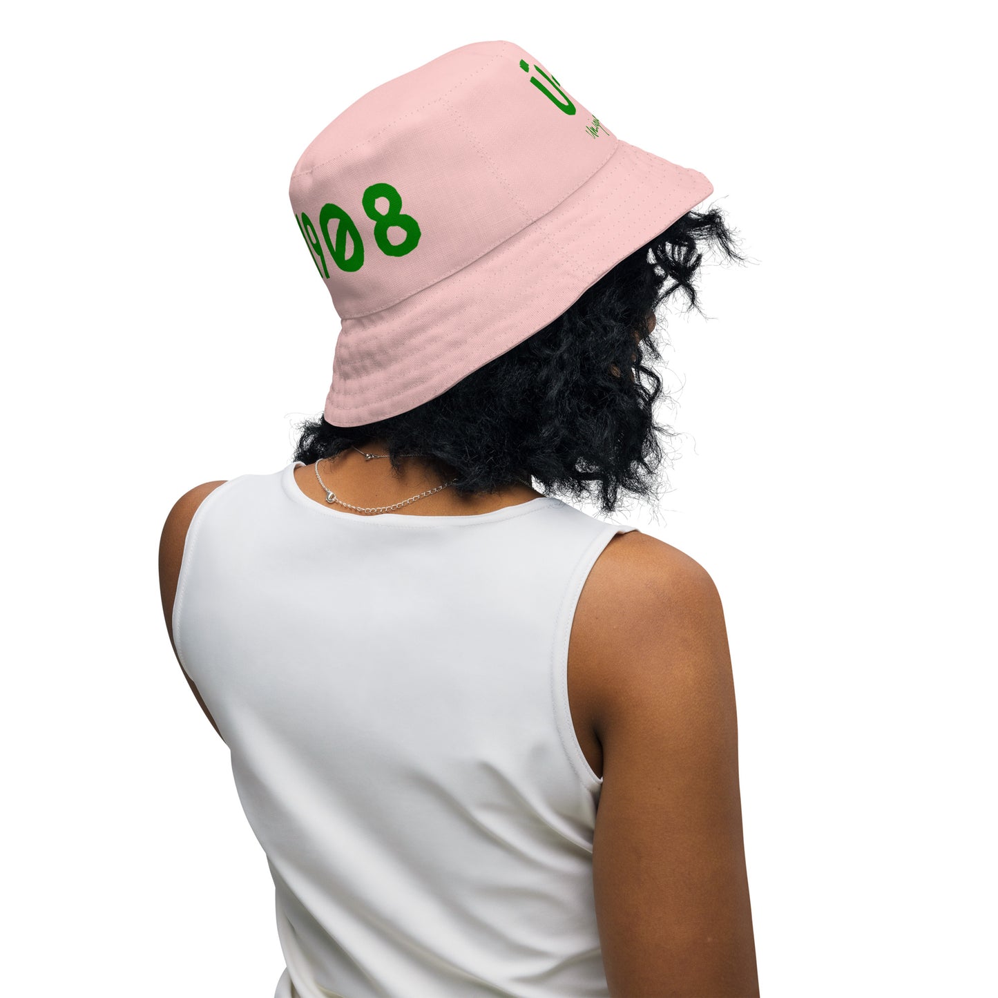 1908 & Ū-BÜ Reversible Bucket Hat - Green on Pink