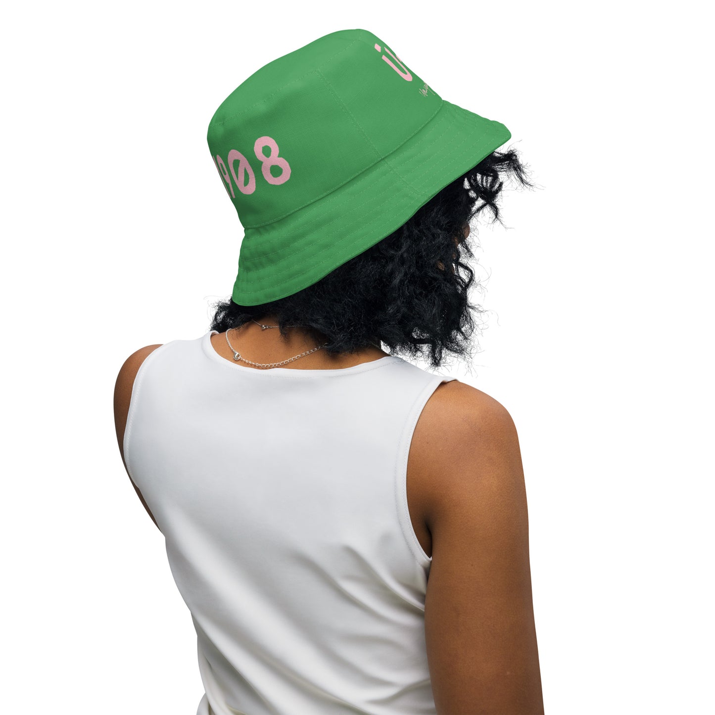 1908 & Ū-BÜ Reversible Bucket Hat - Pink on Green