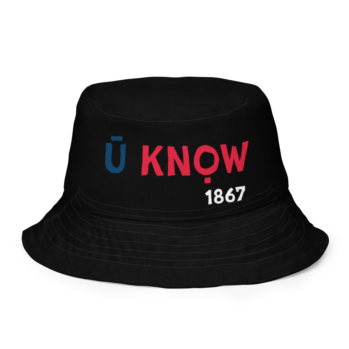 HU - BU Reversible Bucket Hat - Blue + Red on Black