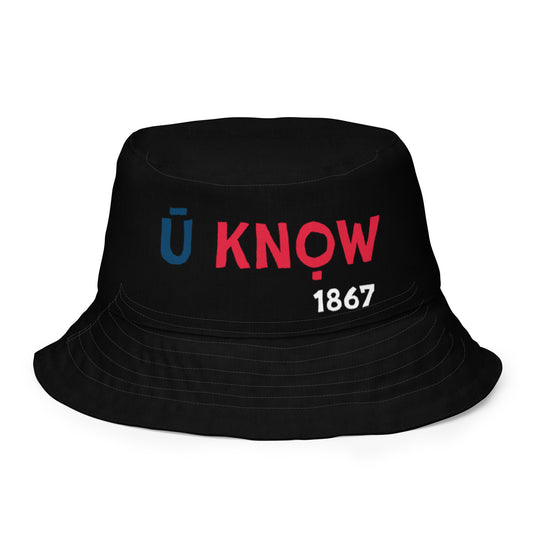 HU - BU Reversible Bucket Hat - Blue + Red on Black