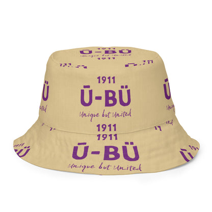 1911 & Ū-BÜ Reversible Bucket Hat - Purple on Gold