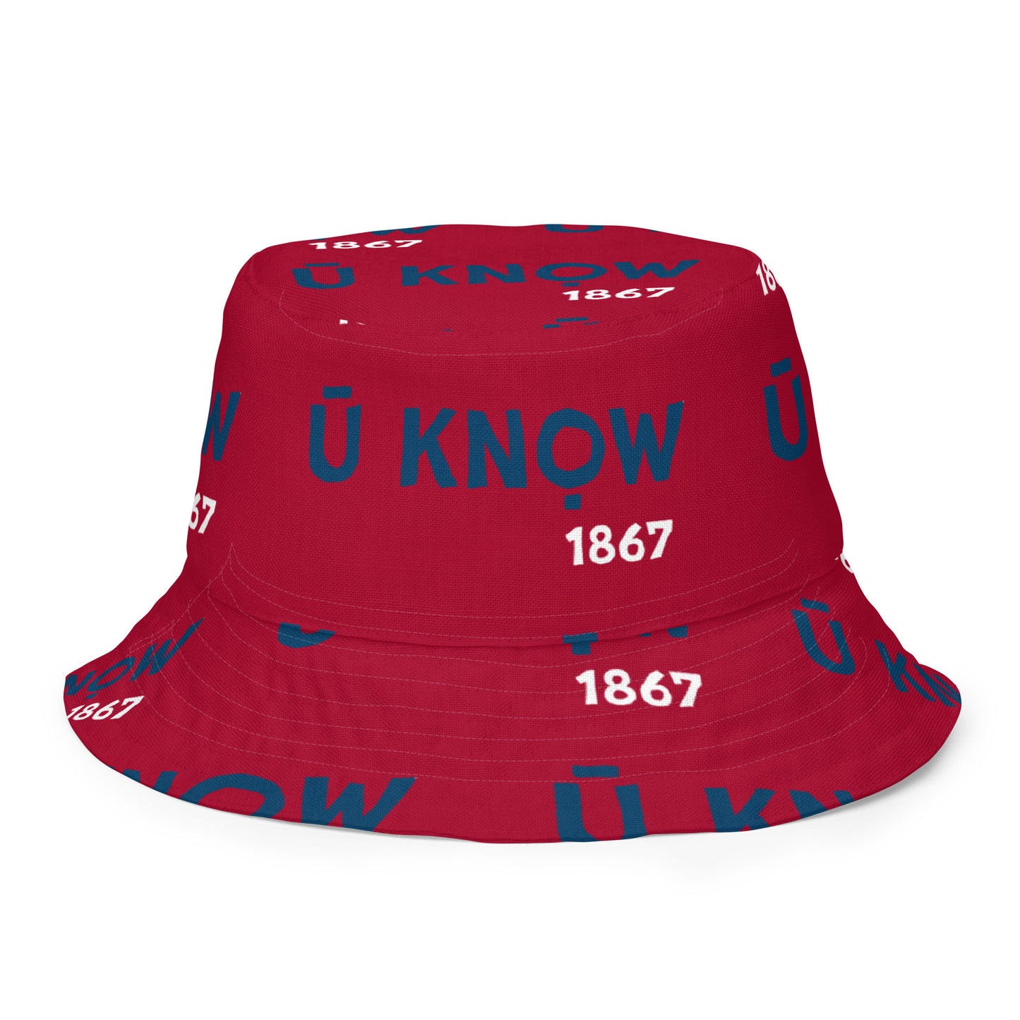 HU - BU Reversible Bucket Hat - Blue + White on Red