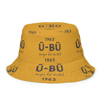 1963 & Ū-BÜ Reversible Bucket Hat - Brown on Gold