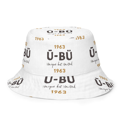 1963 & Ū-BÜ Reversible Bucket Hat - Brown on White