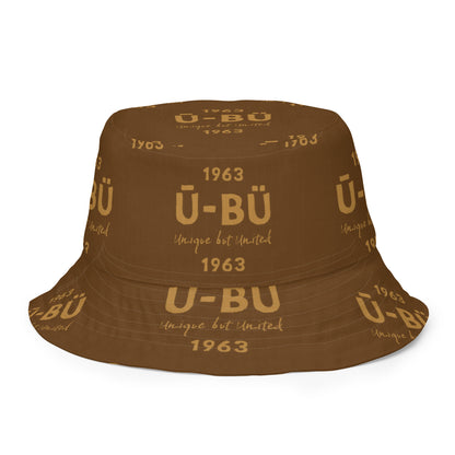 1963 & Ū-BÜ Reversible Bucket Hat - Gold on Brown