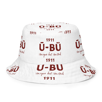 1911 & Ū-BÜ Reversible Bucket Hat - Red on White