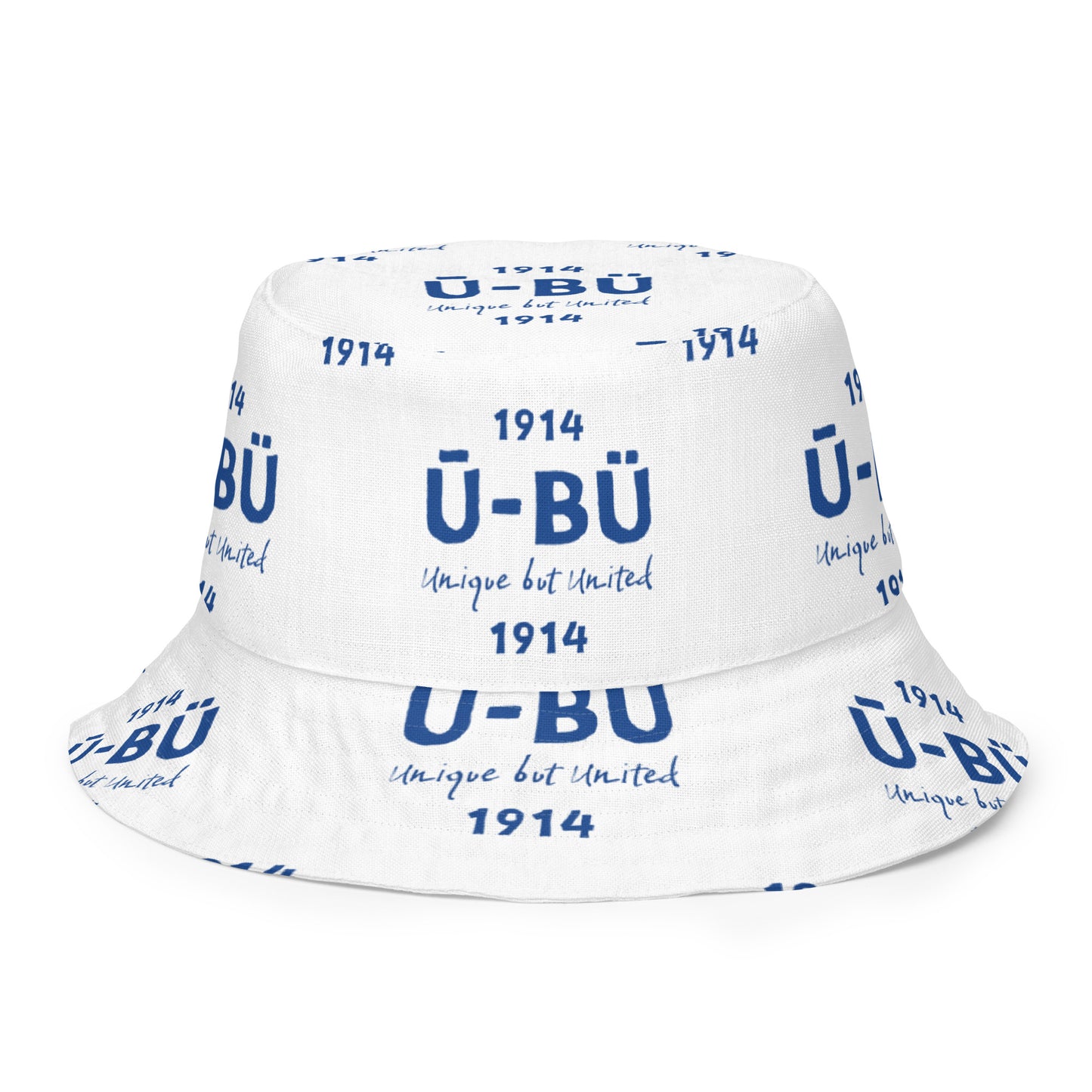 1914 & Ū-BÜ Reversible Bucket Hat - Blue on White