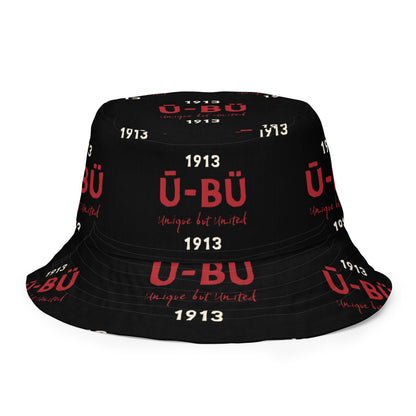 1913 & Ū-BÜ Reversible Bucket Hat - Red on Black