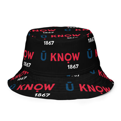 HU - BU Reversible Bucket Hat - Blue + Red on Black