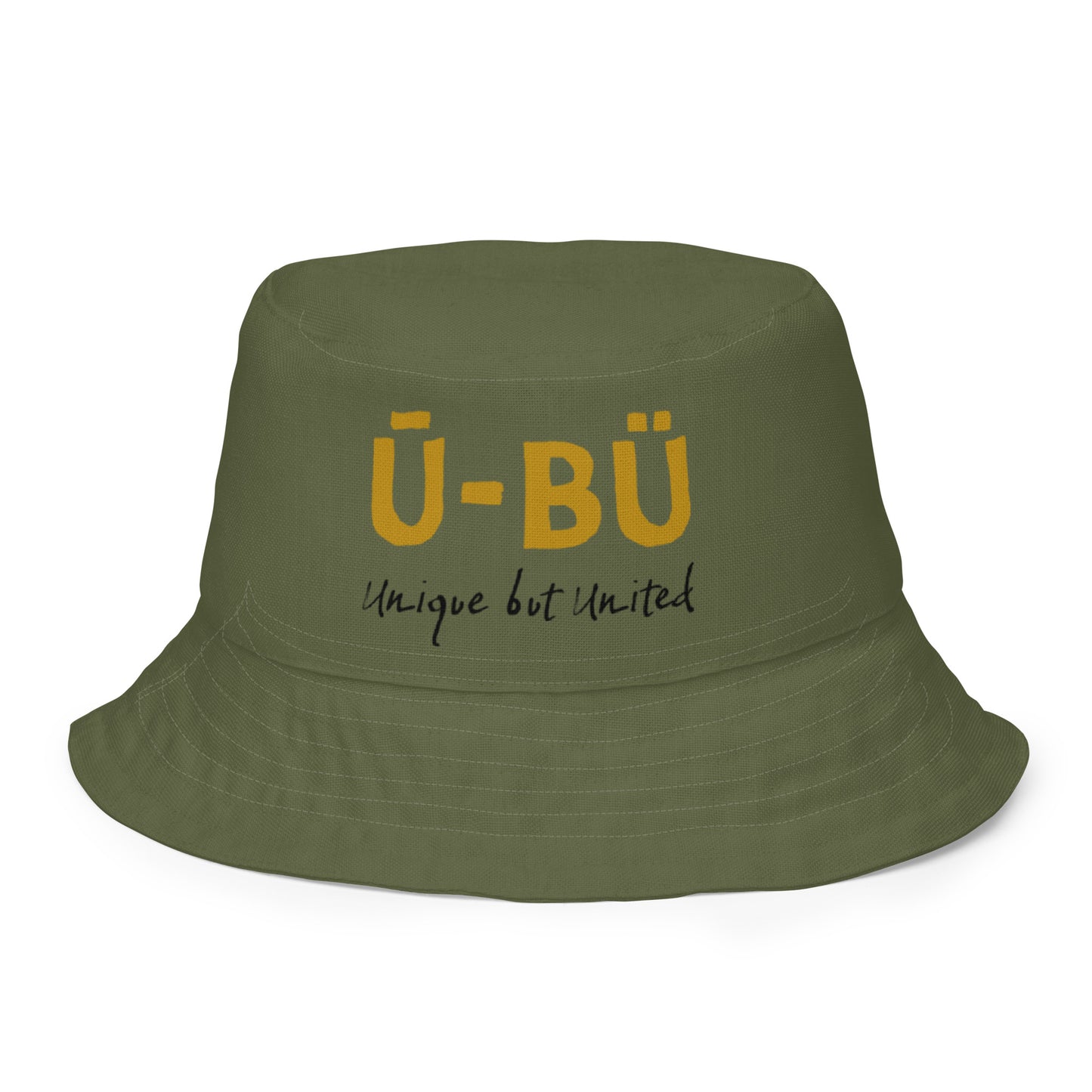 1906 & Ū-BÜ Reversible Bucket Hat - Gold on Army Green