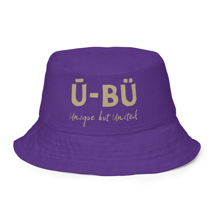 1911 & Ū-BÜ Reversible Bucket Hat - Gold on Purple