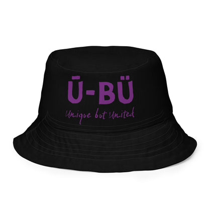 1911 & Ū-BÜ Reversible Bucket Hat - Purple on Black