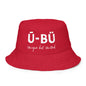 1913 & Ū-BÜ Reversible Bucket Hat - White on Red