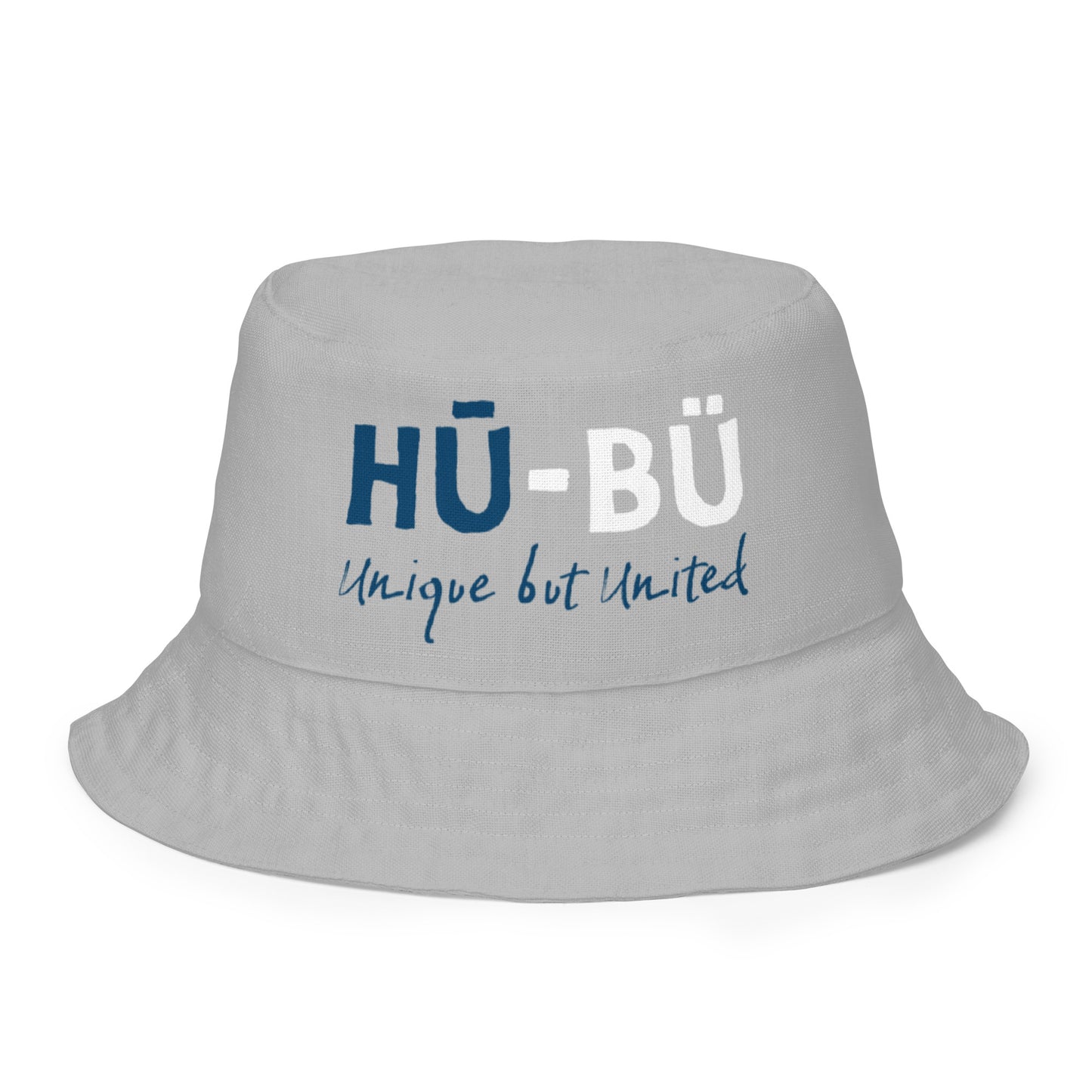 HU - BU Reversible Bucket Hat - Blue + White on Grey