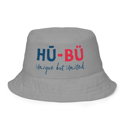 HU - BU Reversible Bucket Hat -  Blue + Red on Grey