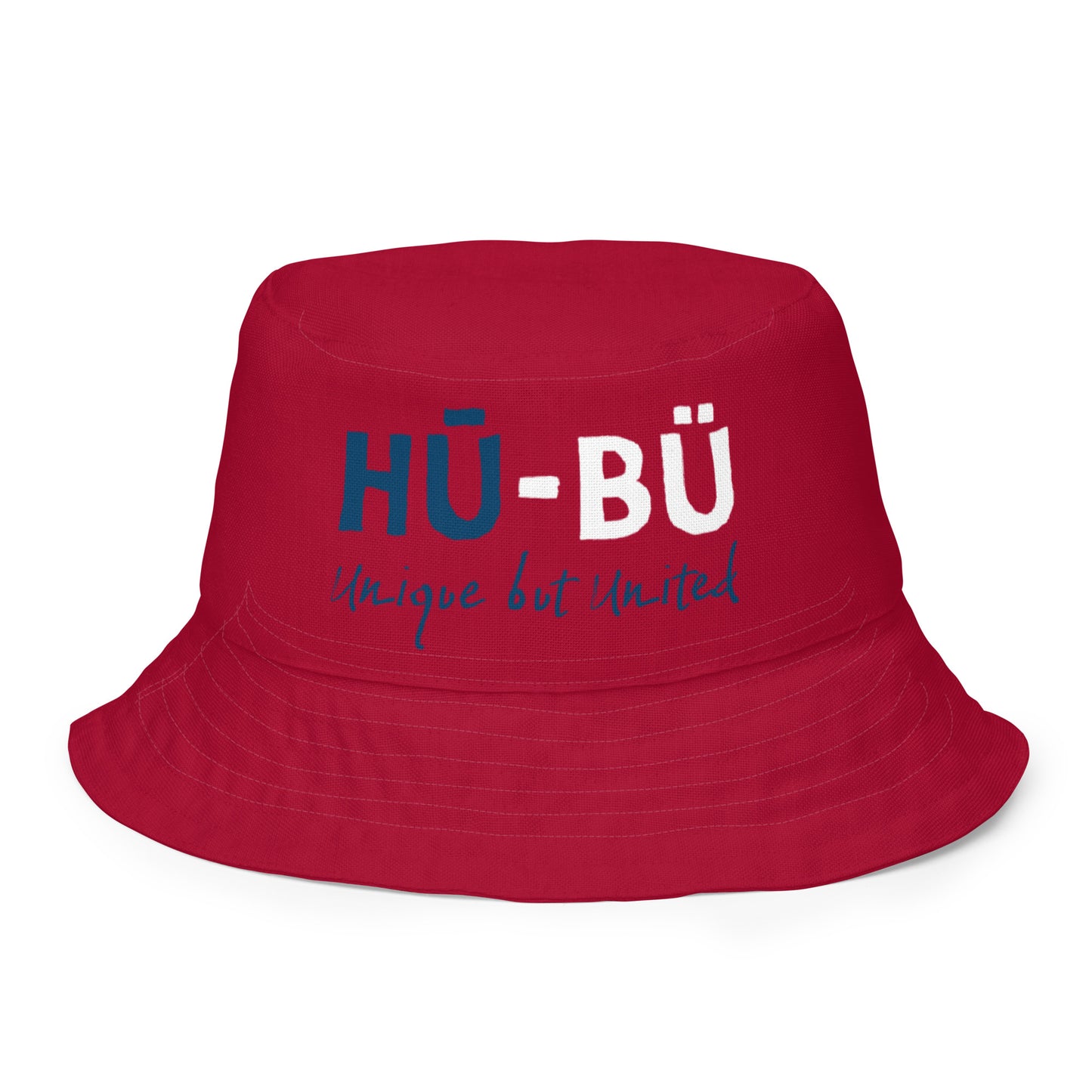 HU - BU Reversible Bucket Hat - Blue + White on Red