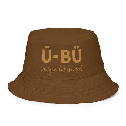 1963 & Ū-BÜ Reversible Bucket Hat - Gold on Brown