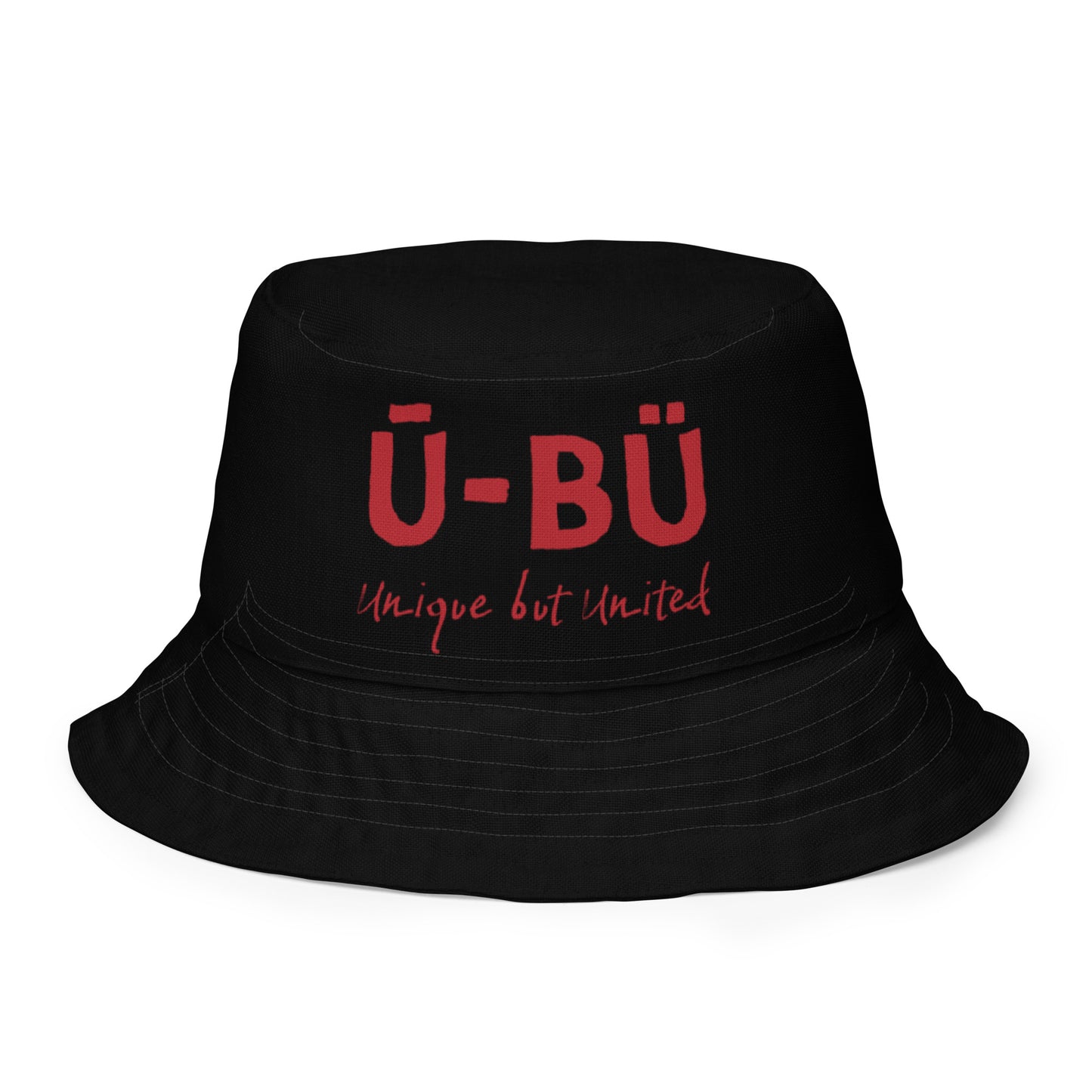 1913 & Ū-BÜ Reversible Bucket Hat - Red on Black