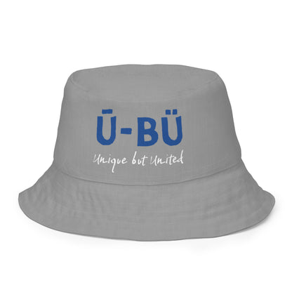 1920 & Ū-BÜ Reversible Bucket Hat - Blue on Grey