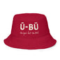 1911 & Ū-BÜ Red Reversible Bucket Hat - Cream on Crimson