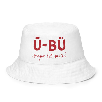 1913 & Ū-BÜ Reversible Bucket Hat - Red on White