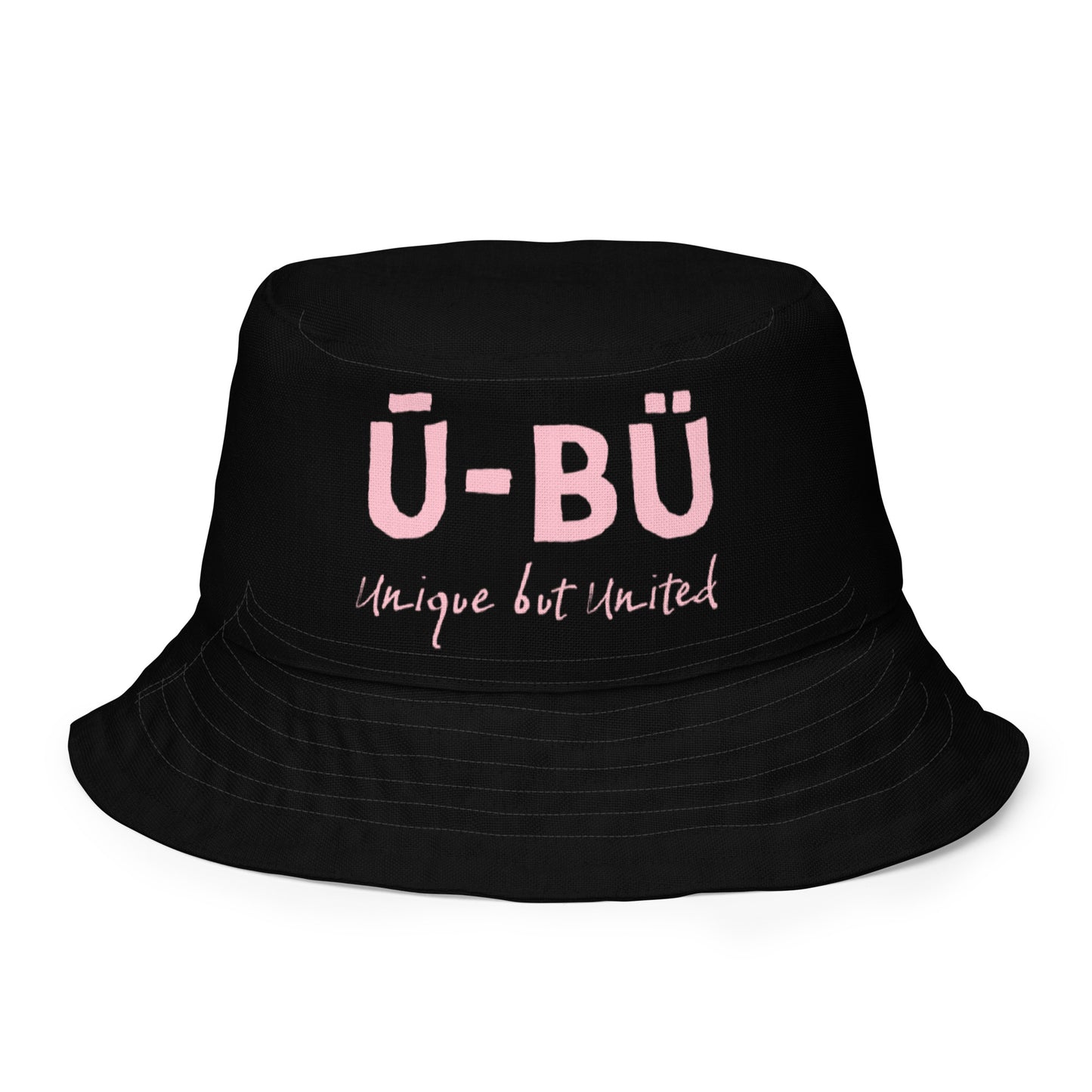 1908 & Ū-BÜ Reversible Bucket Hat - Pink on Black