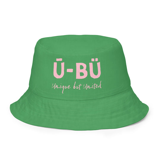 1908 & Ū-BÜ Reversible Bucket Hat - Pink on Green