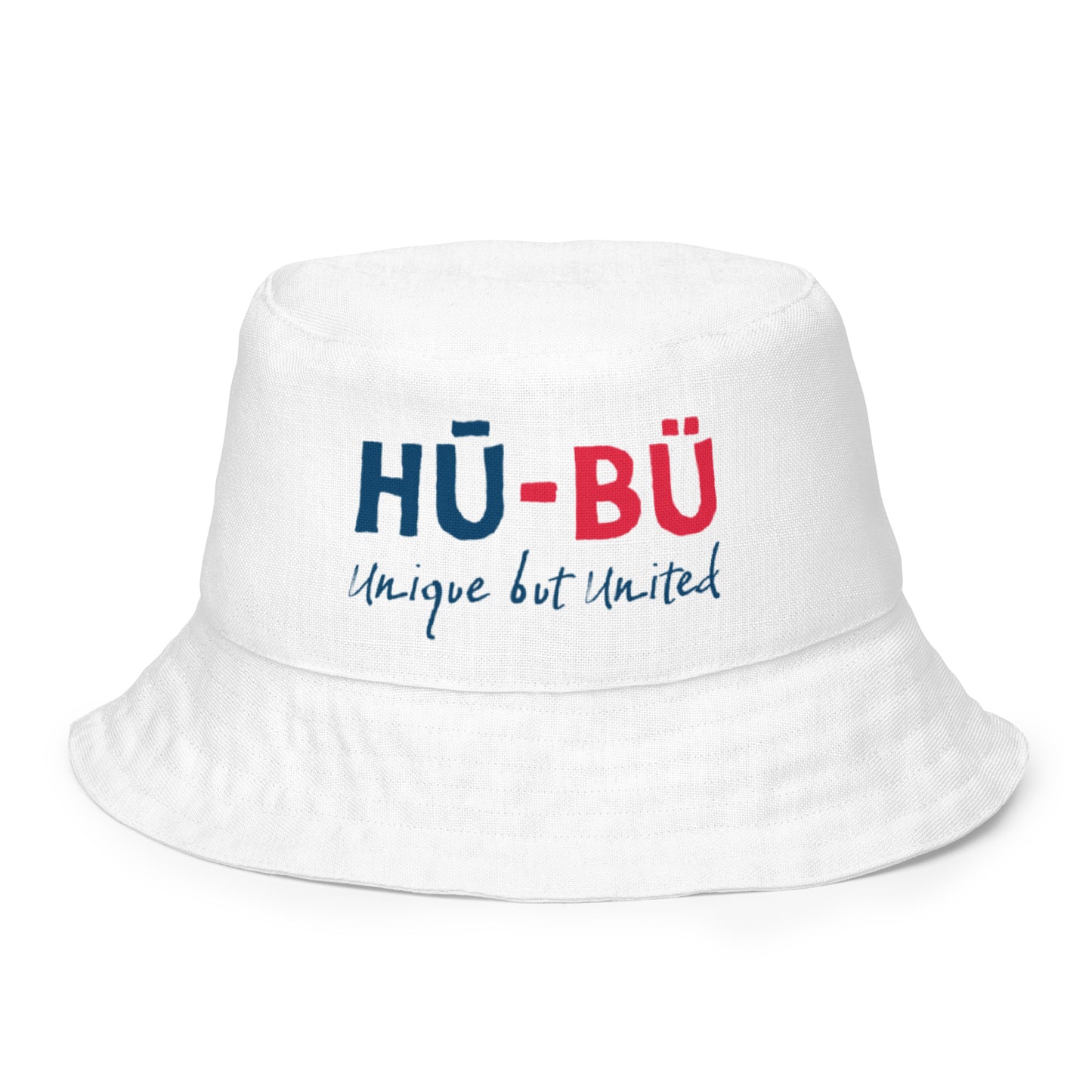 HU - BU Reversible Bucket Hat - Blue + Red on White