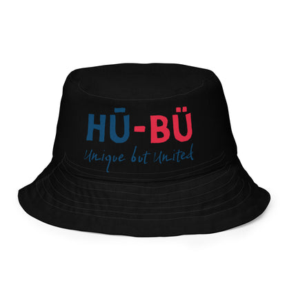 HU - BU Reversible Bucket Hat - Blue + Red on Black