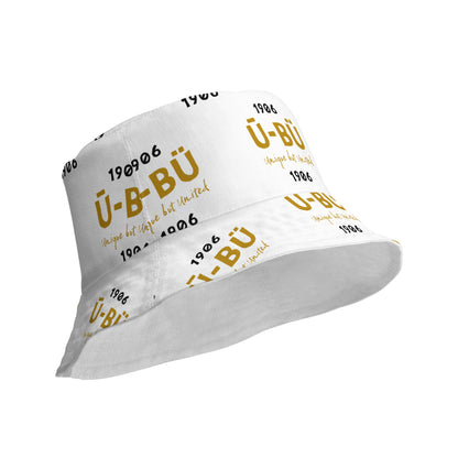 1906 & Ū-BÜ Reversible Bucket Hat - Gold on White