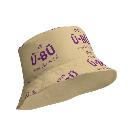 1911 & Ū-BÜ Reversible Bucket Hat - Purple on Gold