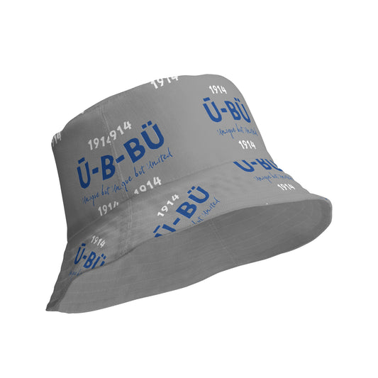 1914 & Ū-BÜ Reversible Bucket Hat - Blue on Grey