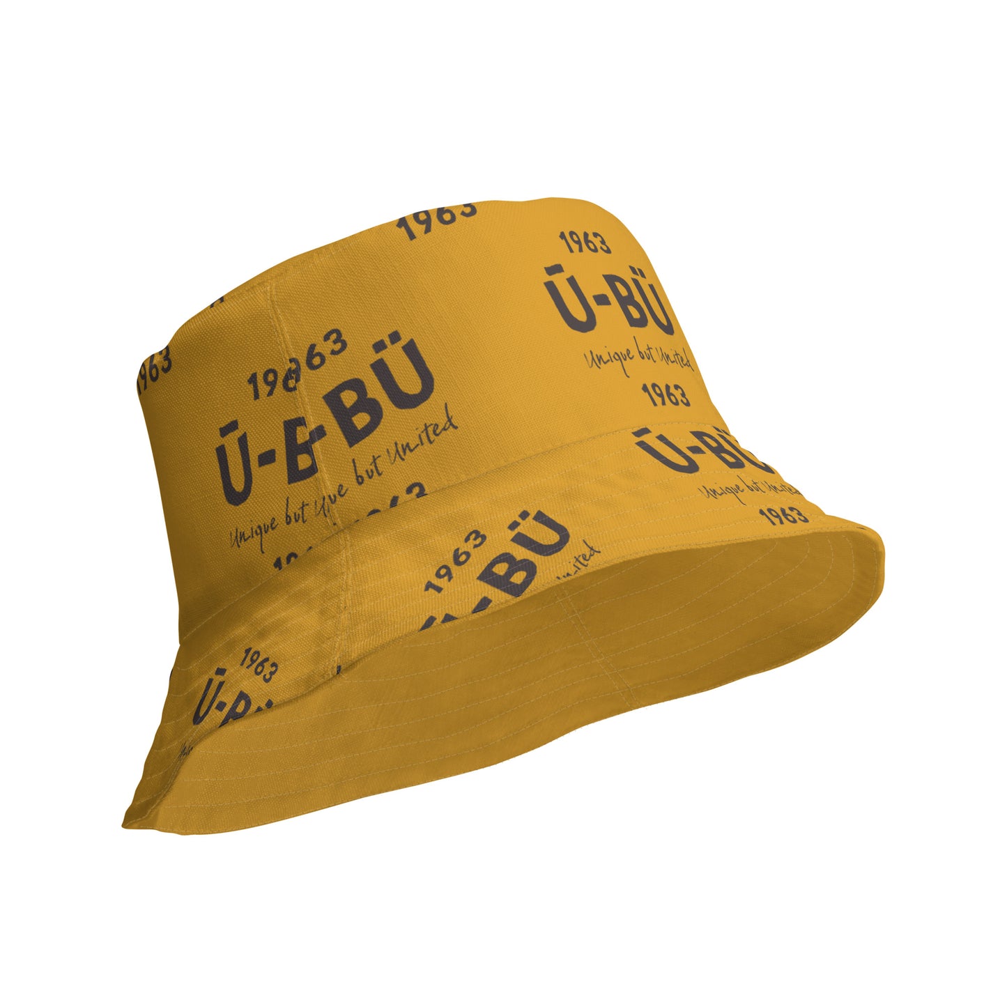 1963 & Ū-BÜ Reversible Bucket Hat - Brown on Gold