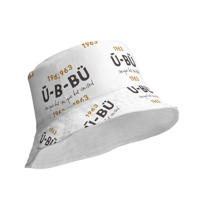 1963 & Ū-BÜ Reversible Bucket Hat - Brown on White