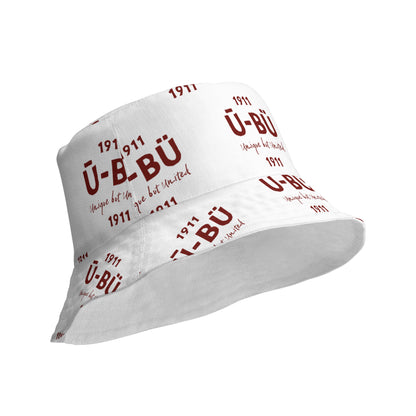 1911 & Ū-BÜ Reversible Bucket Hat - Red on White