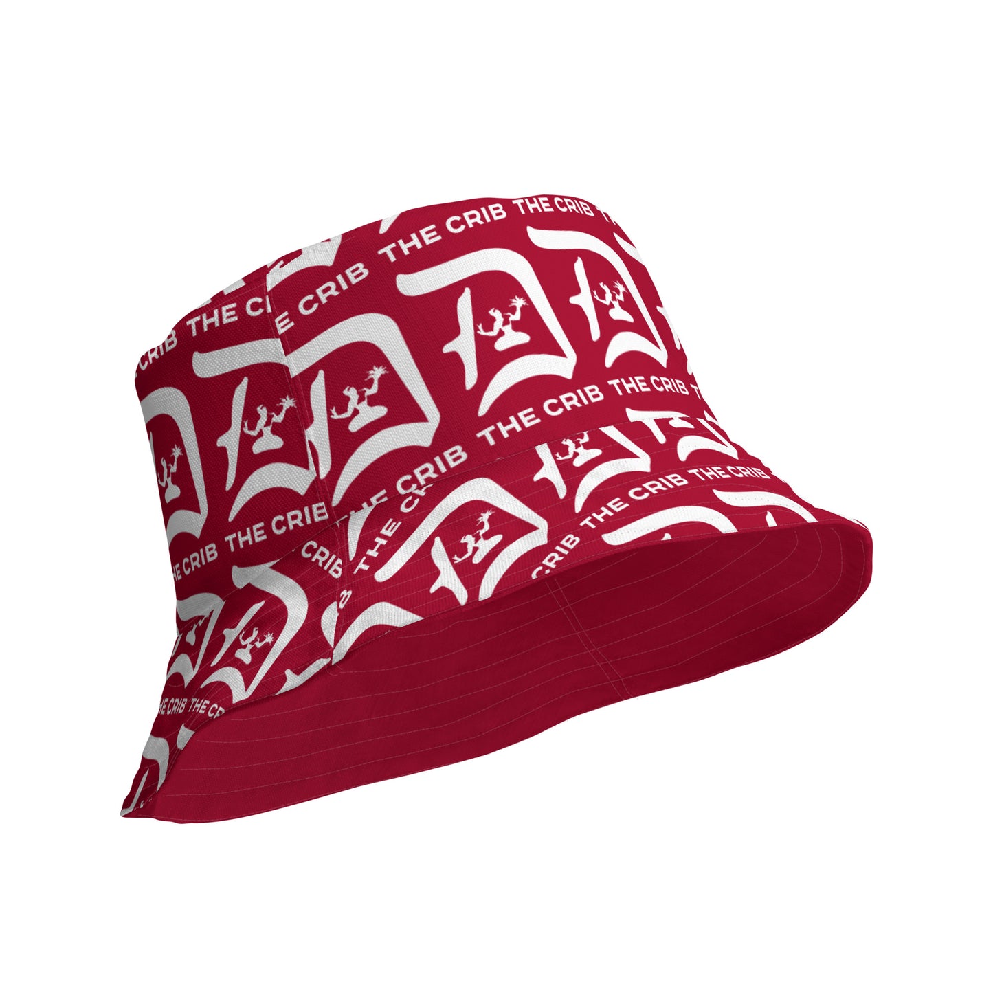 The Crib Reversible Bucket Hat - White on Red