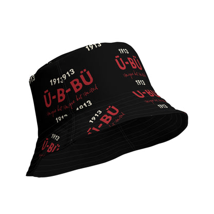 1913 & Ū-BÜ Reversible Bucket Hat - Red on Black