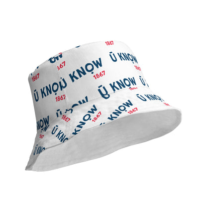 HU - BU Reversible Bucket Hat - Blue + Red on White