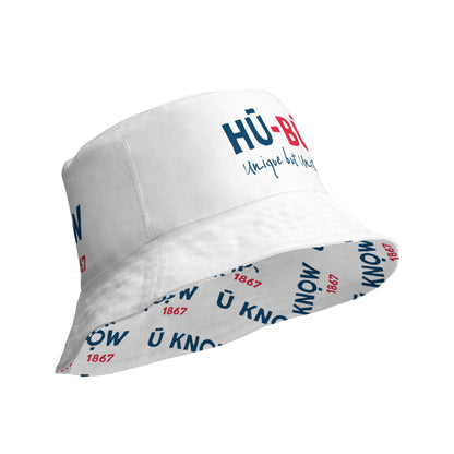 HU - BU Reversible Bucket Hat - Blue + Red on White