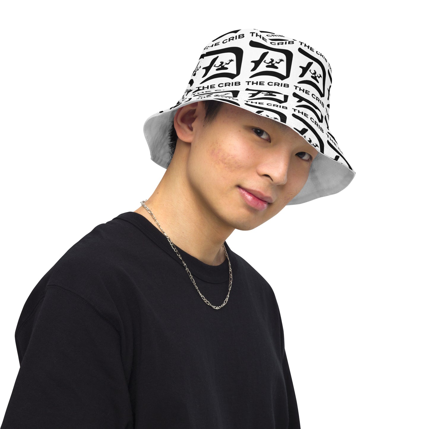 The Crib Reversible Bucket Hat - Black on White