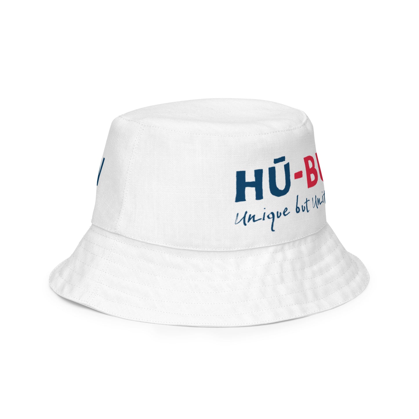 HU - BU Reversible Bucket Hat - Blue + Red on White