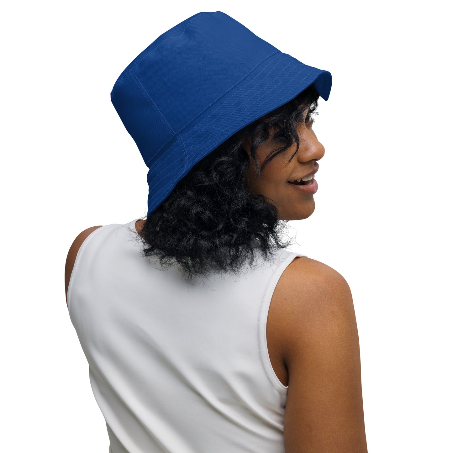 1920 & Ū-BÜ Reversible Bucket Hat - White on Blue