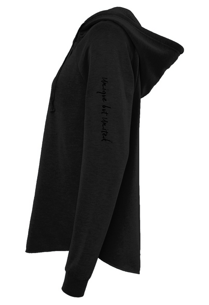 Stay Woke WORD Womens V-neck Lightweight  Hoodie