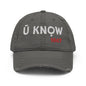 U Know 1867 Distressed Dad Hat